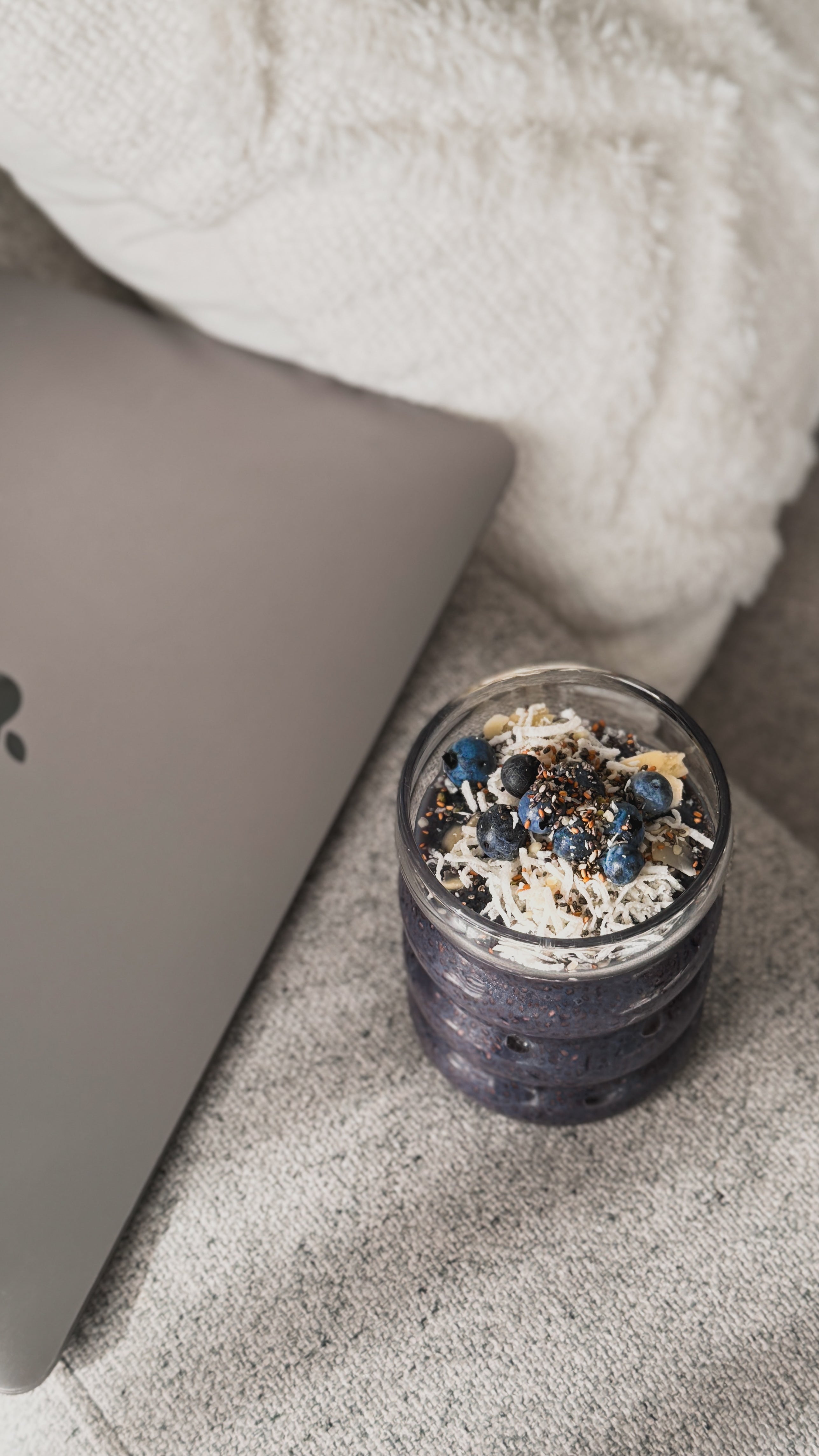 Pouding aux graines de chia et bleuets