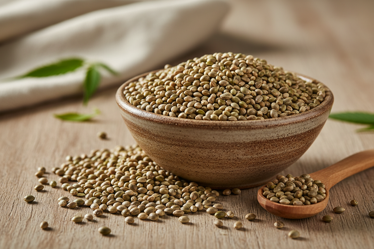 bol de graines de chanvre